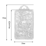 Pt950 Platinum Chinese Zodiac Rooster Guardian - Acala Buddha Pendant